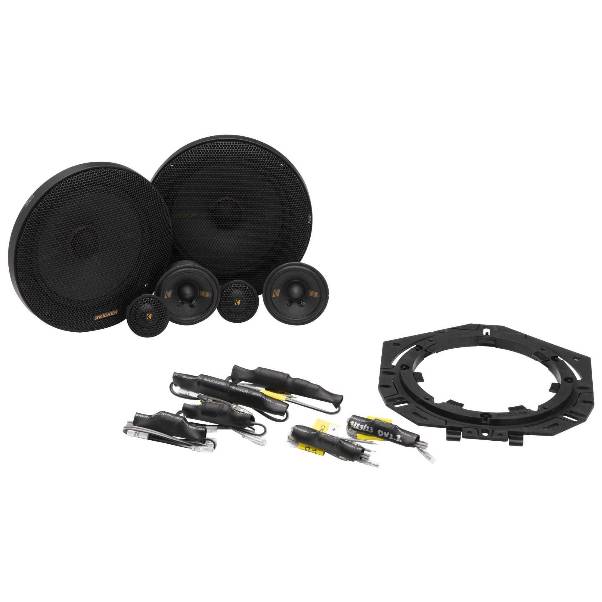 KICKER KICKER 51KSS365 Component Speaker System, 3-Way Design, Two - 6.5\" Woofers, Two - 2.75\" Midrange, Two - 1\" Tweeters, in-Line 12dB Crossovers, 100 Watts RMS, 200 Watts Peak