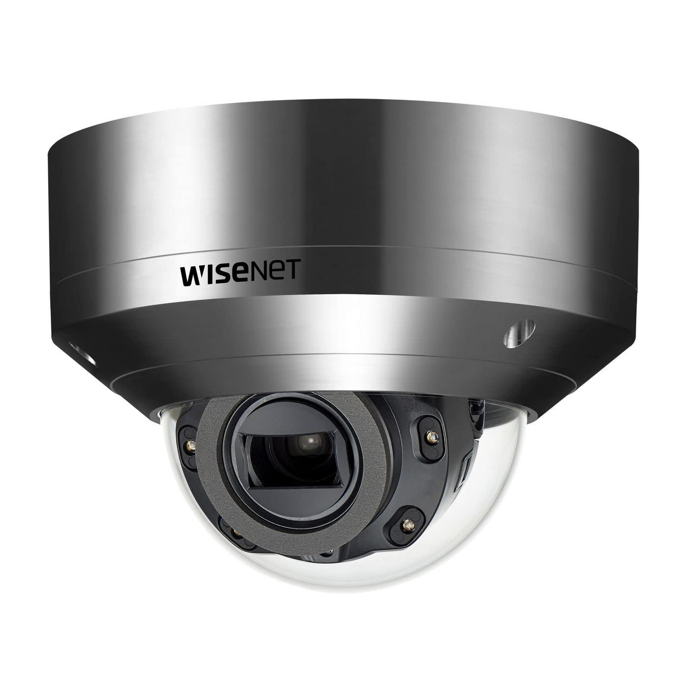 Hanwha Techwin Hanwha 2MP XNV-6080RSA Network Stainless IR Dome Camera, 1920 x 1080, 2.8~12mm (4.3X) Motorized Varifocal Lens, Day & Night (ICR), WDR, Motion Detection, SD Memory 2 Slots (Max. 512GB) IP66, PoE
