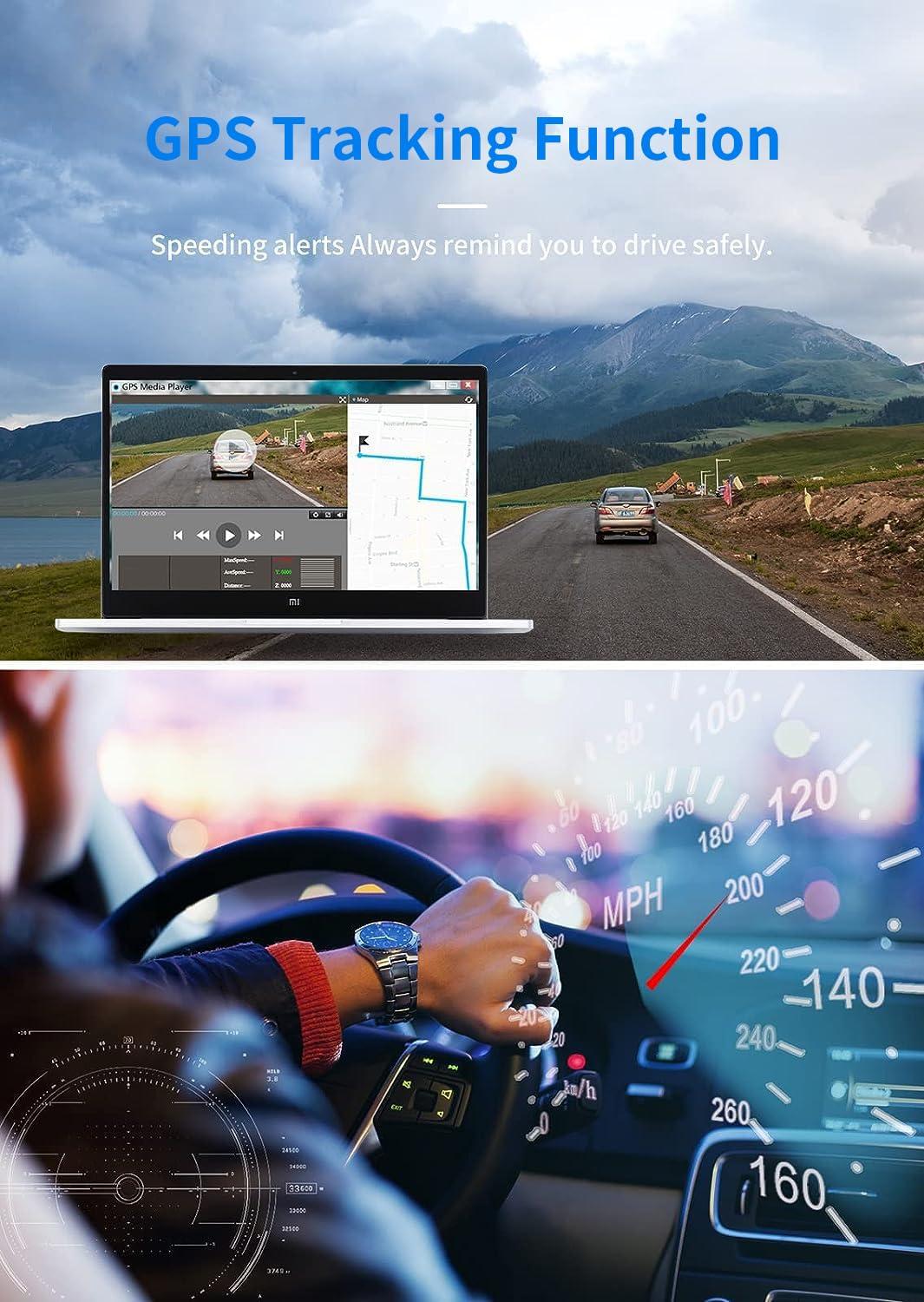 JOMISE JOMISE 4K 12" Rear View Mirror Camera, 2160P Full HD Rearview Mirror, Mirror Dash Cam Front and Rear, Waterproof Backup WDR Camera, Night Vision, Parking Assist, Speed Alert, 64GB Card Included- K17