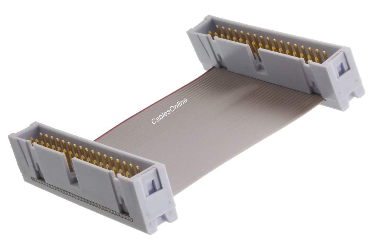 CABLESONLINE.COM ATLANTIC COMPUTERTECH CablesOnline, 2-inches 34-Pin (2x17) 2.54mm-Pitch Male to Male 34-Wire IDC Flat Ribbon Cable, FF-G02