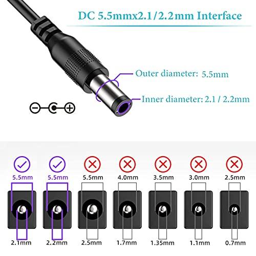 AMENKER 12V 2A Power Supply Adapter, AC/DC Adapter with 8 Selectable Adapter Tips, UL Listed 100V~240V AC to DC 12 Volt Converter Transformer for Router LED Strip Lights CCTV Security Camera Speaker Devices