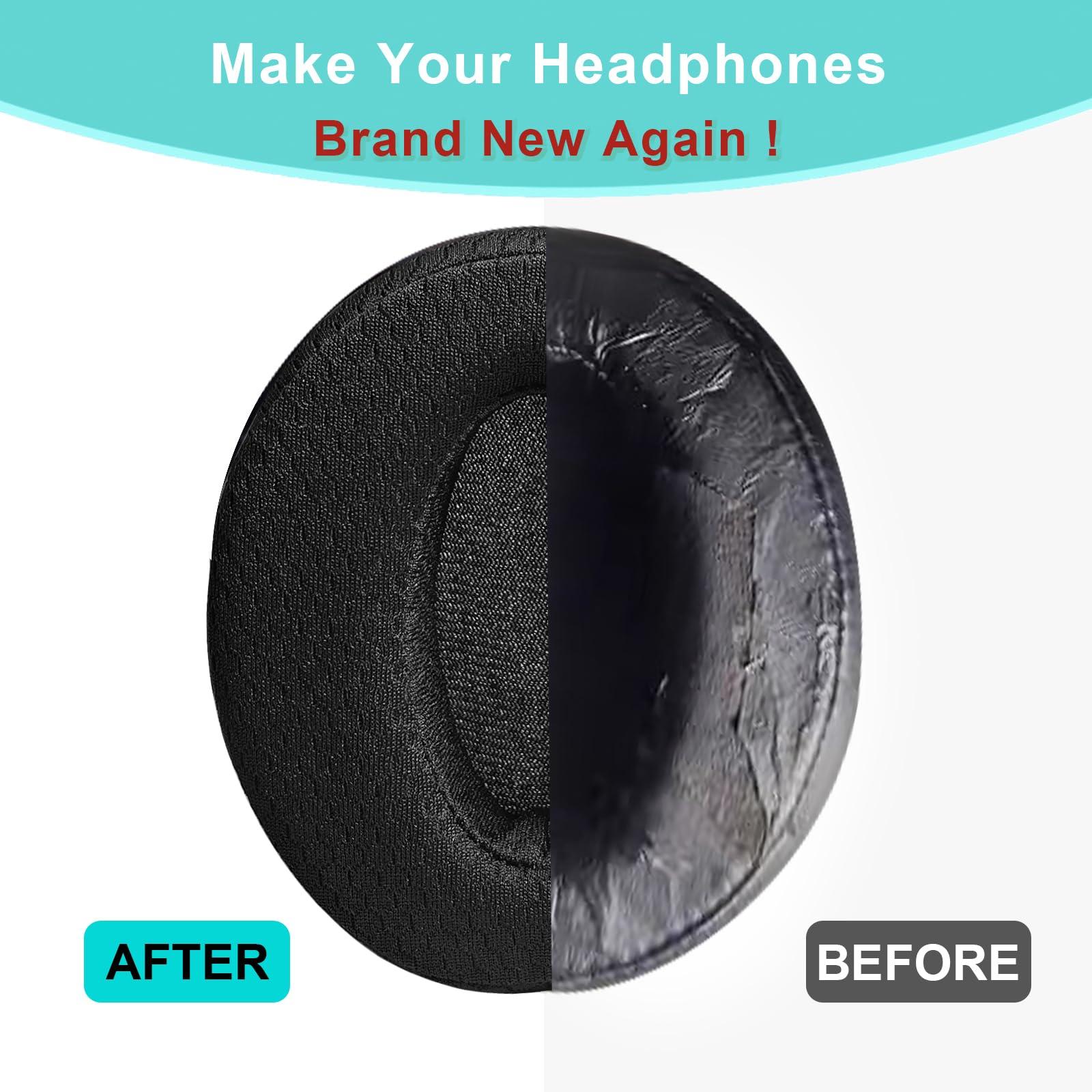 LexRory HD 4.50BT Replacement Ear Pads - Mesh Earpad Cushions for Sennheiser HD 4.50 BT HD4.50BTNC HD4.40BT HD 4.30G HD 4.20S HD 458BT and More Headphones - HD 450BT Ear Cups (Black)