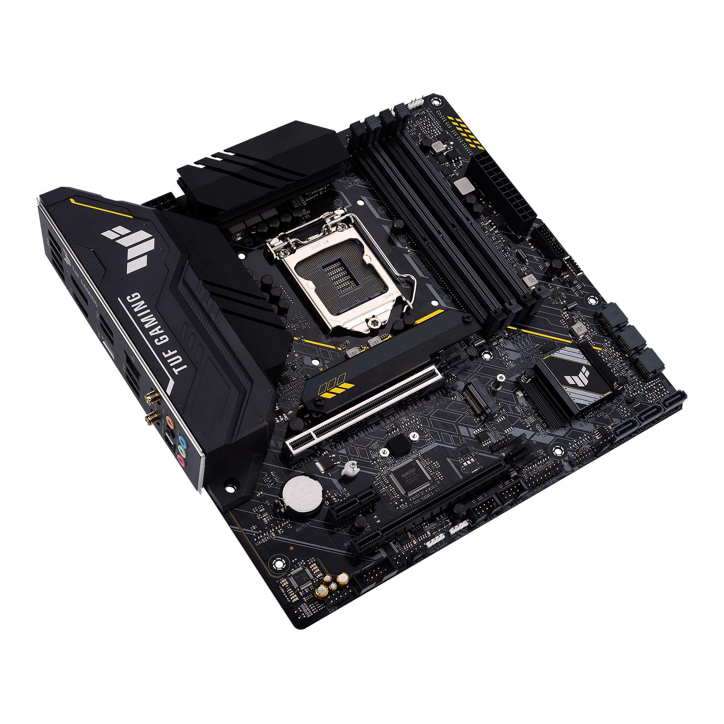 ASUS ASUS TUF Gaming B560M-PLUS WiFi LGA1200 (Intel11th/10th Gen) Micro ATX Gaming Motherboard (PCIe 4.0, 2X M.2 Slots,8+1 Power Stages, 2.5Gb LAN, WiFi 6, USB 3.2 Type-C, Thunderbolt 4 Support)