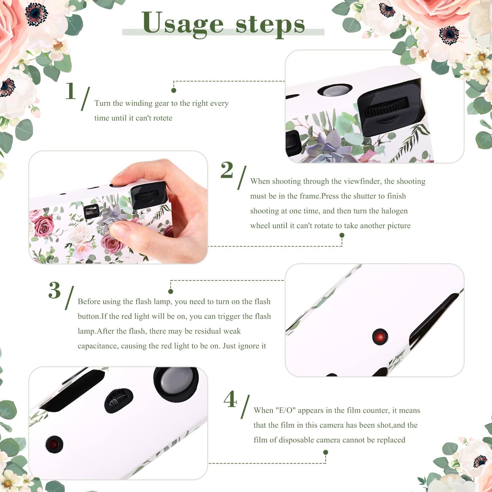 Zhengmy 10 Pack Disposable Camera for Wedding Bulk, 34mm Single Use Camera Bulk with Flash Disposable Cameras One Time Camera for Gathering Wedding Travel