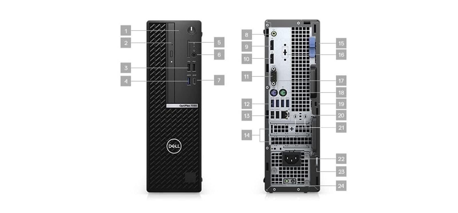 Dell Dell Optiplex 7090 SFF Small Form Factor Desktop | Core i5-10505 - 512GB SSD Hard Drive - 16GB RAM - AMD Radeon RX 550 | 6 cores @ 4.6 GHz - 4GB GDDR5 Win 11 Pro Black (Renewed)