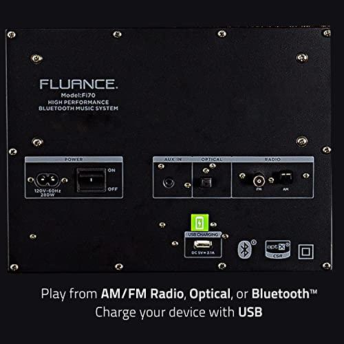 Fluance Fluance Fi70 Three-Way Wireless High Fidelity Music System with Powerful Amplifier & Dual 8" Subwoofers (Black Ash)