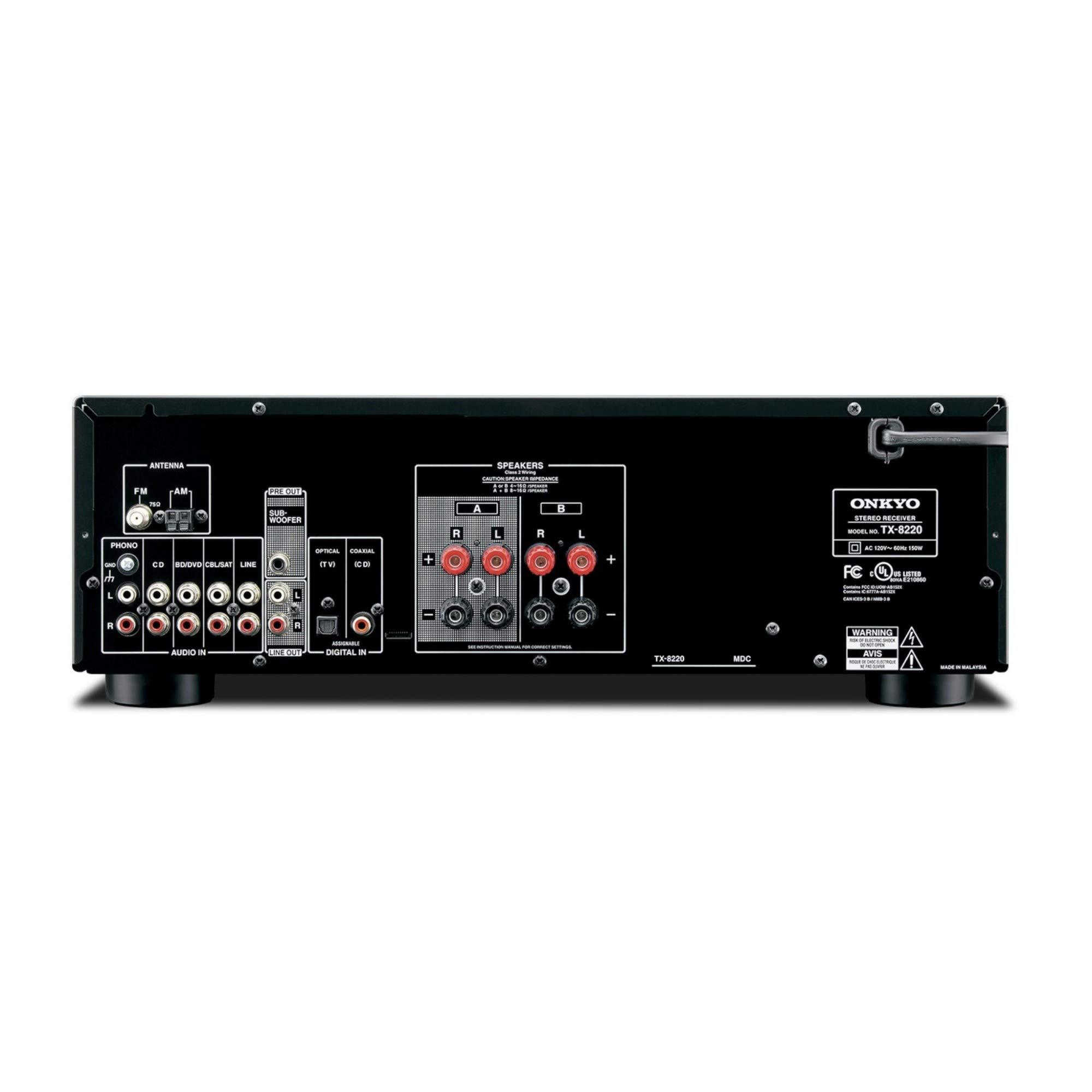 Onkyo Onkyo TX-8220 2 Home Audio Channel Stereo Receiver with Bluetooth,black