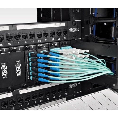 Tripp Lite Tripp Lite MTP / MPO Patch Cable 100GBASE-SR10, CXP, 24 Fiber, 100GbE OM3 Plenum-rated - Aqua, 2M (6-ft.)(N846-02M-24-P)