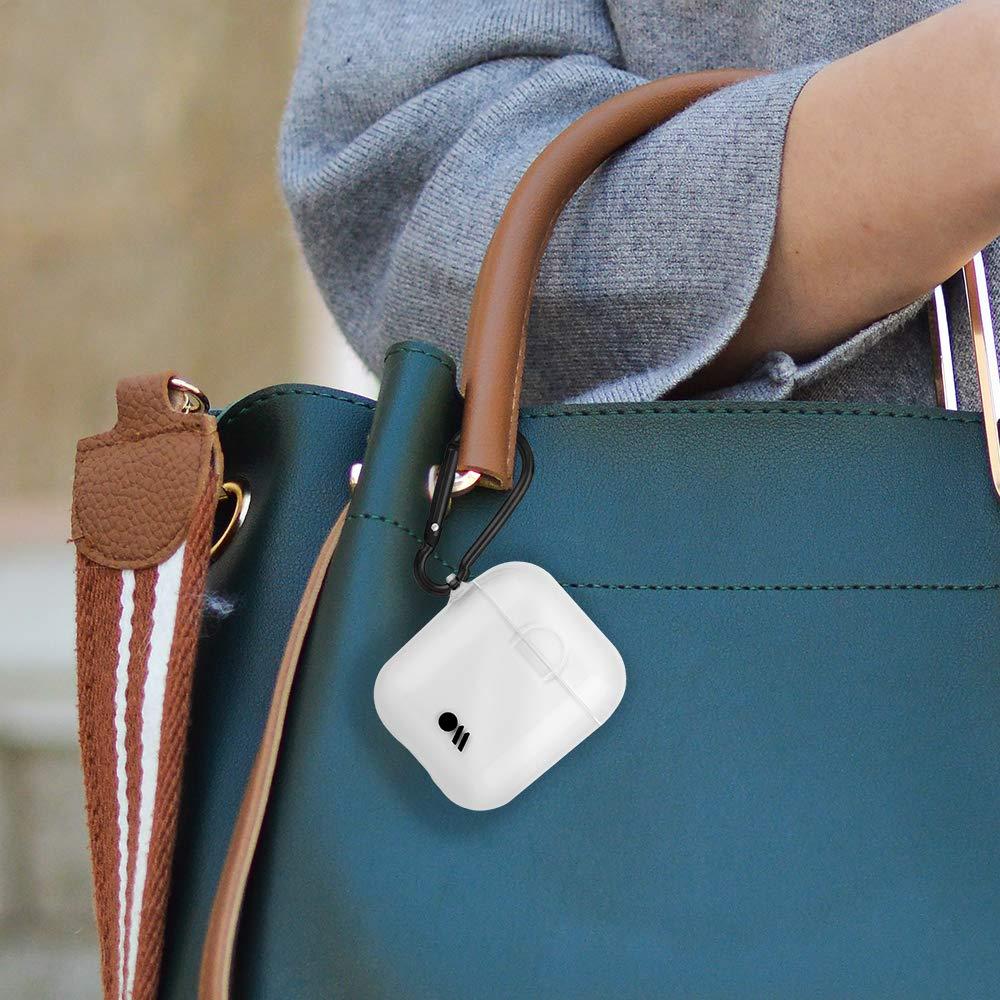 Case-Mate Case-Mate - Airpods Case - Clear - Compatible Apple AirPods Series 1 & 2 - Clear w/Black Carabineer, One Size