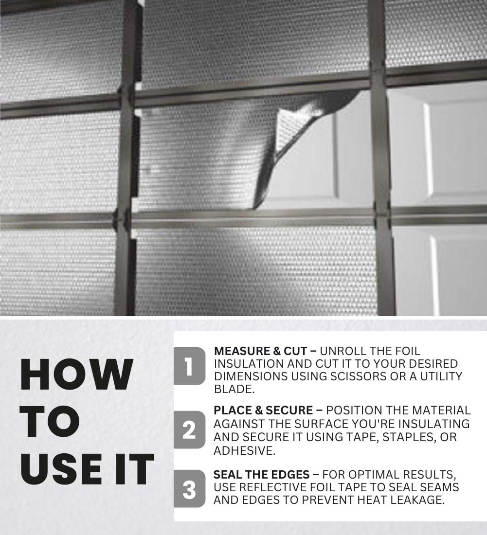 Reflectix Reflectix Reflective Radiant Barrier Insulation Roll 24" x 10' Double Bubble Foil Insulation with Aluminum Foil Layers Reflects Radiant Heat Ideal for Window Heat Blocking, Garage Doors & More