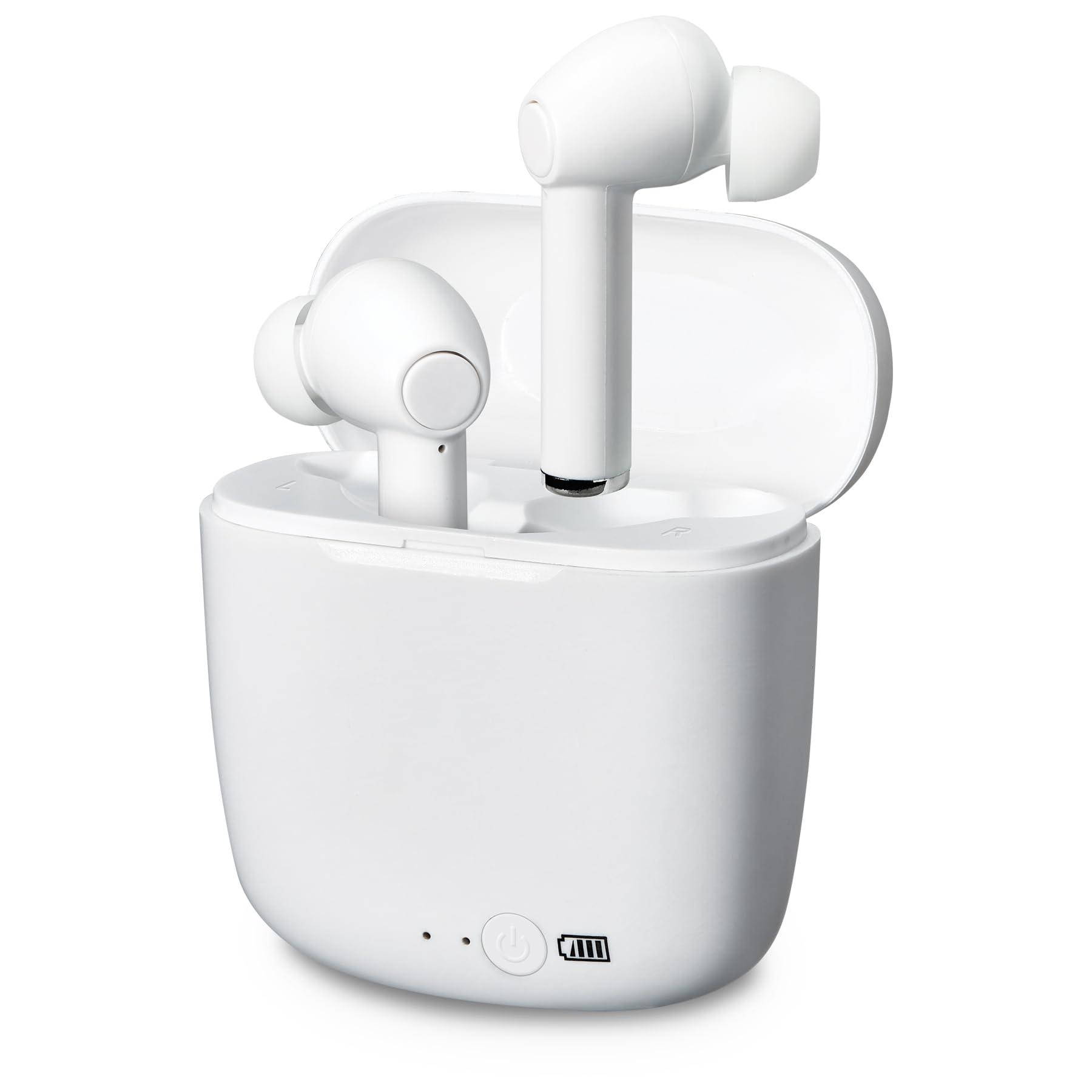 DPI DPI iLive Truly Wire-Free Bluetooth Earbuds, Sweatproof Design, Charging Case, Includes 3 Set of Ear Tips, White (IAEBT300W)