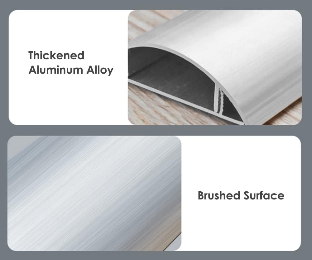 SRNSAEB SRNSAEB Doorway Floor Cord Covers for Wires, Aluminum Cable Raceways, 1m/3.3ft Long Cable Hiders Floor Wire Protector, Can Storage 3 Cable