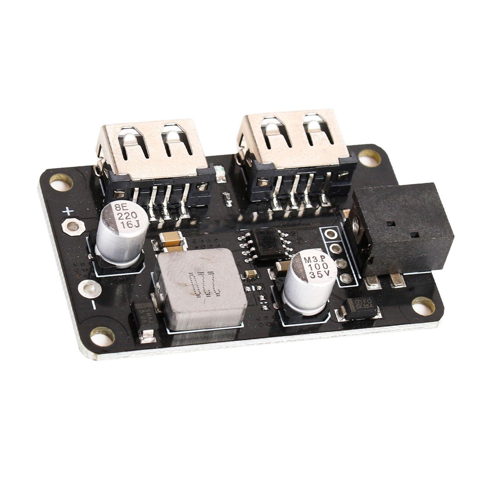 Walfront DC Module USB 24V 19V 12V to 5V 3A Quick Charging Module Board for Car Boat Efficient Charging USB Ports Multiple