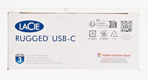 LaCie LaCie Rugged USB-C, 5TB, Portable External Hard Drive, Drop, Shock, Dust, Rain Resistant, for Mac & PC (STFR5000800)