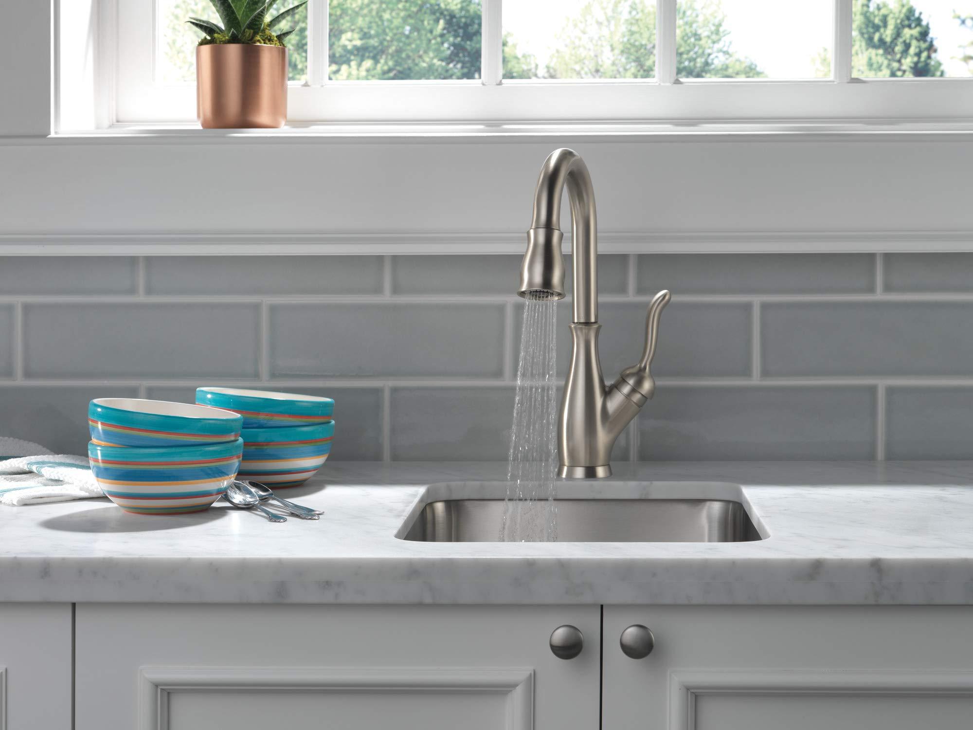 DELTA FAUCET DELTA 9678-SP-DST Leland Bar Faucet, SpotShield Stainless