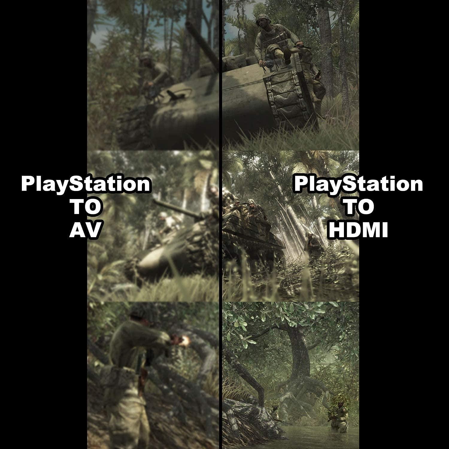 Y.D.F Y.D.F PS2 to HDMI Adapter PS2 HDMI Cable PS2 to HDMI Converter Support 4:3/16:9 Screen Aspect Ratio Switch. Works for PlayStation 1/ PlayStation 2 HD Link Cable PS1 HDMI Adapter PS2 HDMI Converter