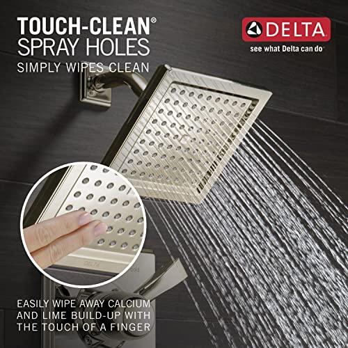 DELTA FAUCET Delta Faucet Dryden 14 Series Single-Function Shower Trim Kit with Single-Spray Touch-Clean Shower Head, Polished Nickel, 2.0 GPM Water Flow, T14251-PN-WE (Valve Not Included)