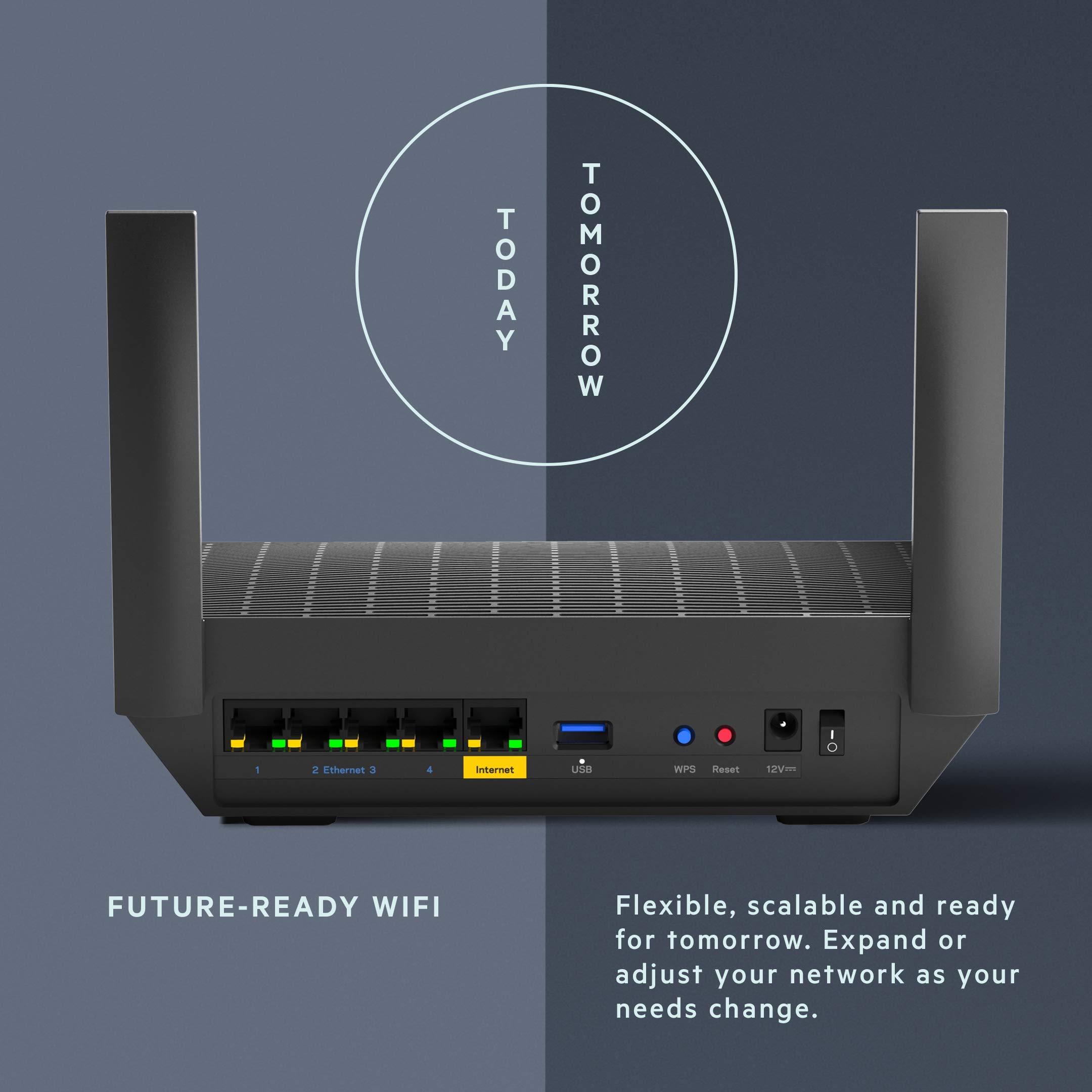 Linksys Linksys MR7350 Mesh Wi-Fi Router (Wi-Fi 6 Router, Dual-Band Wireless Mesh Router for Home Mesh Network) Future-Proof Fast Wireless Router (Renewed)