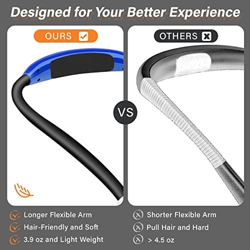 Vekkia Vekkia Rechargeable LED Neck Reading Light, Book Lights for Reading in Bed, 3 Brightness Levels, Flexible Soft Silicone Arms Comfortable Wear, Long Lasting. Perfect for Readers, Craft & Knitting