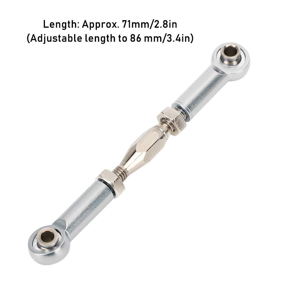 MUNEFE MUNEFE RC Stee Links, RC Car Push Rod, RC Stee Rod Links, Suitable for Ensu The Reliable Performance of Your Rc Model(Sier)