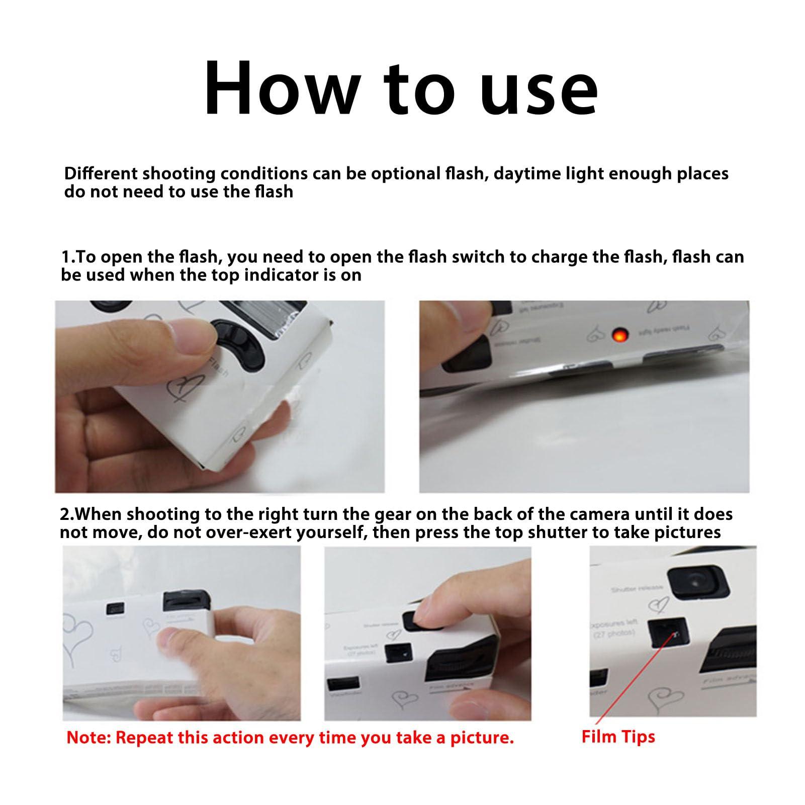 Sanpyl 16pcs 35mm Film Camera Built in Period Texture, Humanitarian Photography, Easy to Shoot, for Birthday Wedding Travel