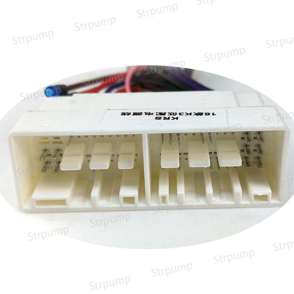 Strpump Strpump 16pin Car Radio Stereo Power Retrofit Harness Cable Wire for Hyundai Elantra IX35 IX45 Tucson 2016~20 Kia K3/K5 KX5 KX7 with Radio Antenna Adapter