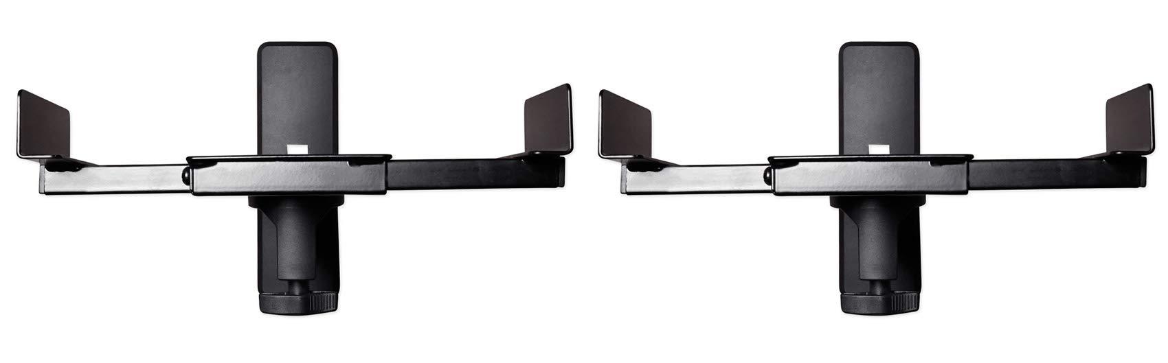 Rockville Pair Rockville RHSB8 Wall Mount Swivel Speaker Brackets For Home Theater Bookshelf or Studio Monitors, Black