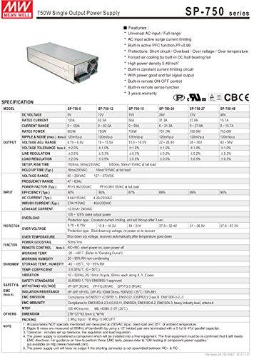 MEAN WELL Mean Well Original SP-750-15 Single Output with PFC Function Power Supply 15V 50A 750W