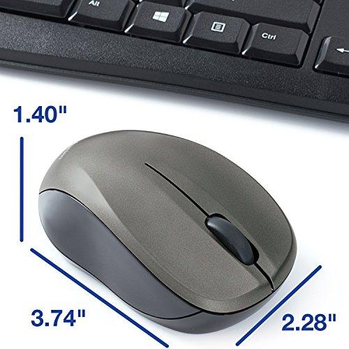 Verbatim Verbatim Wireless Silent Mouse & Keyboard Combo - 2.4GHz with Nano Receiver - Ergonomic, Noiseless, and Silent for Mac and Windows - Graphite (99779)