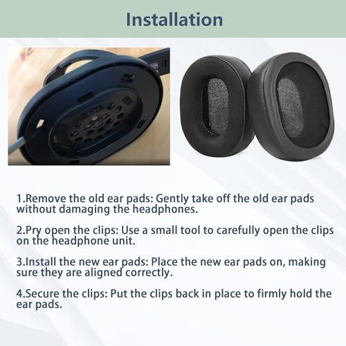 XRHTONG XRHTONG Breathable Replacement Earpads Compatible with Philips SHB7000/SHB7250/SHB9850NC/SHB7150 Headphones Ear Pads Cushion(Breathable Fabric/High Density Foam)