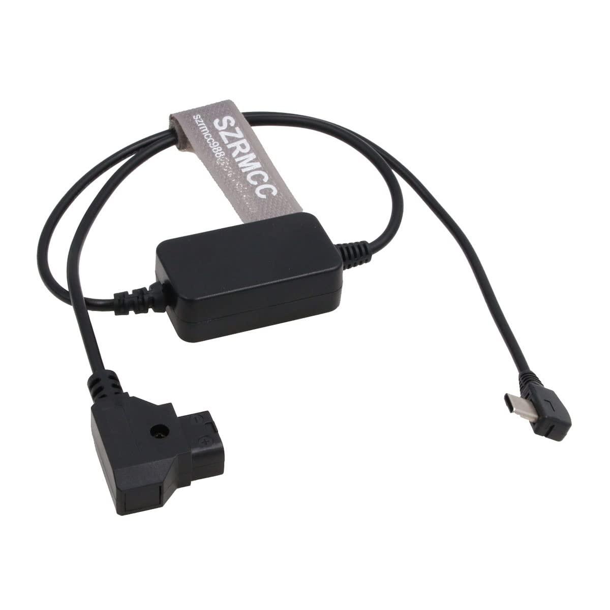 SZRMCC SZRMCC USB C Type-C Regulated 5V to D-tap V Mount Gold-Mount Power Cable for Sound Devices Mix Pre II Blackmagic SDI Converter (Right Angle USB C)