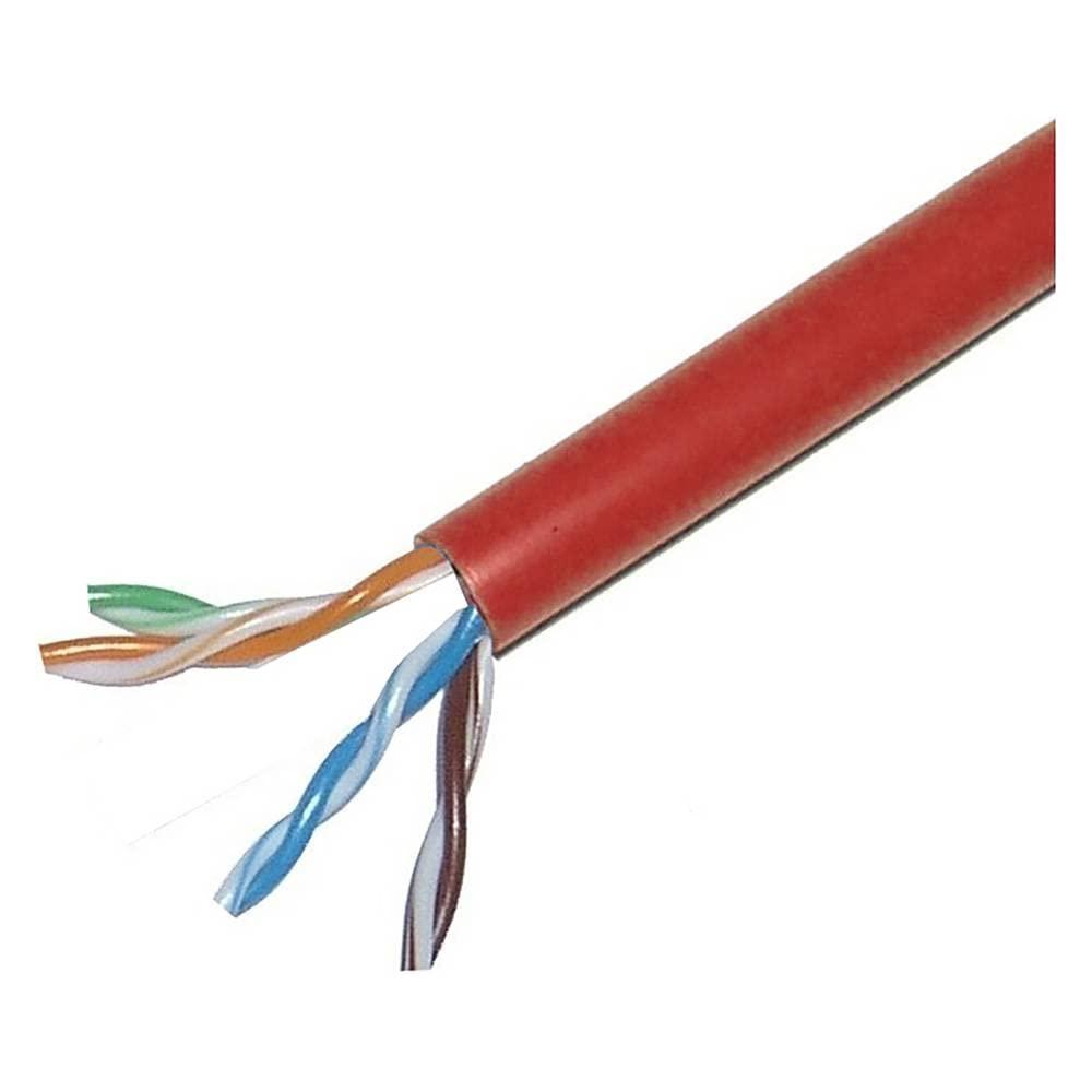 Belkin Belkin CAT6 Solid Bulk Cable, Plenum - 500 ft Category 6 Network Cable for Network Device, ATM - Bare Wire - Bare Wire - 1.2 Gbit/s - 23 AWG - Red - TAA Compliant