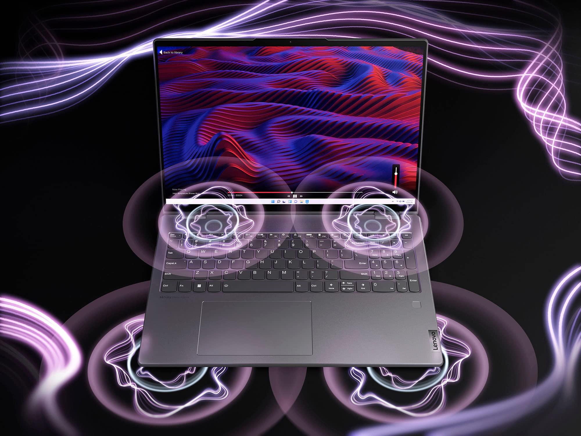 Lenovo Lenovo ENOVO Yoga 7i 2-in-1 Laptop 16'' 2.5K Touchscreen12th Core i7-1260P Iris Xe Graphics 16GB RAM 512GB SSD WI-FI 6E Thunderbolt 4 Backlit KB w/ FP Windows 11 RATZK 32GB USB, Arctic Grey, (82QG)