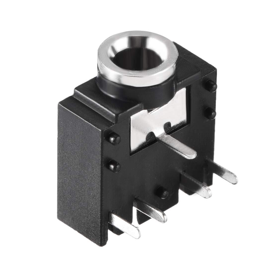 uxcell uxcell 3.5 mm Audio Jack Connector PCB Mount Female Socket 5 Pin PJ-307 5pcs