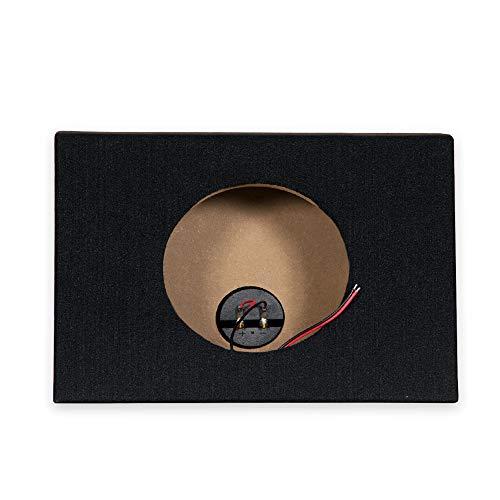 OnlyFactoryDirect Single Car Truck Wedge Black Subwoofer Box Sealed Enclosure for 8-Inch Woofer 8F