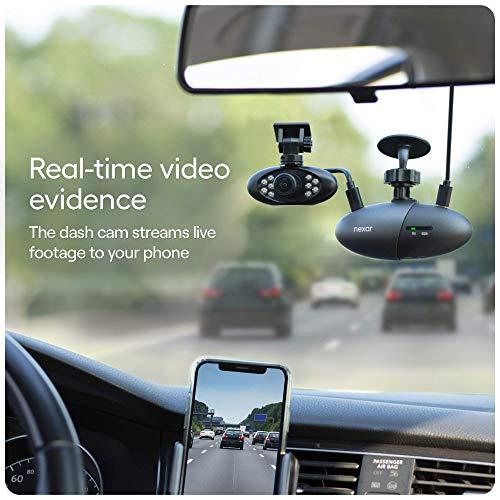 Nexar Nexar Pro Dual Dash Cam - 1 Year Nexar App Subscription Included - Unlimited Cloud Storage, Drive Recordings, Parking Mode, Night Vision, All Inside The Nexar App - WiFi HD Front Dash Cam (32 GB SD)