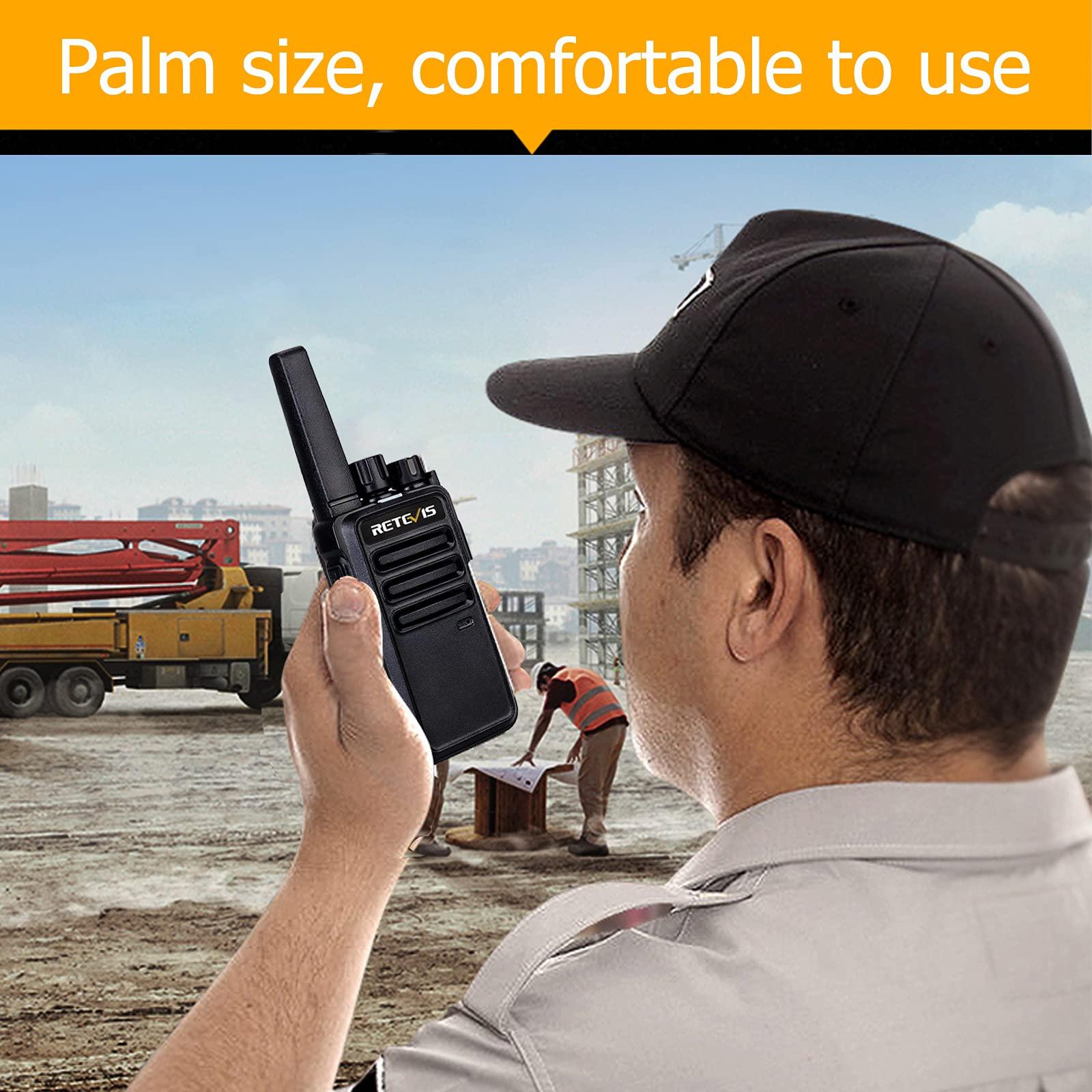 Retevis Retevis RT68 Walkie Talkies(4 Pack) with Earpiece(4 Pack), 2 Way Radio Long Range, 1200mAh Battery, Portable Walkie Talkie Rechargeable with USB Charging Base, Earhook 2 Way Radio Earpiece Single Wire