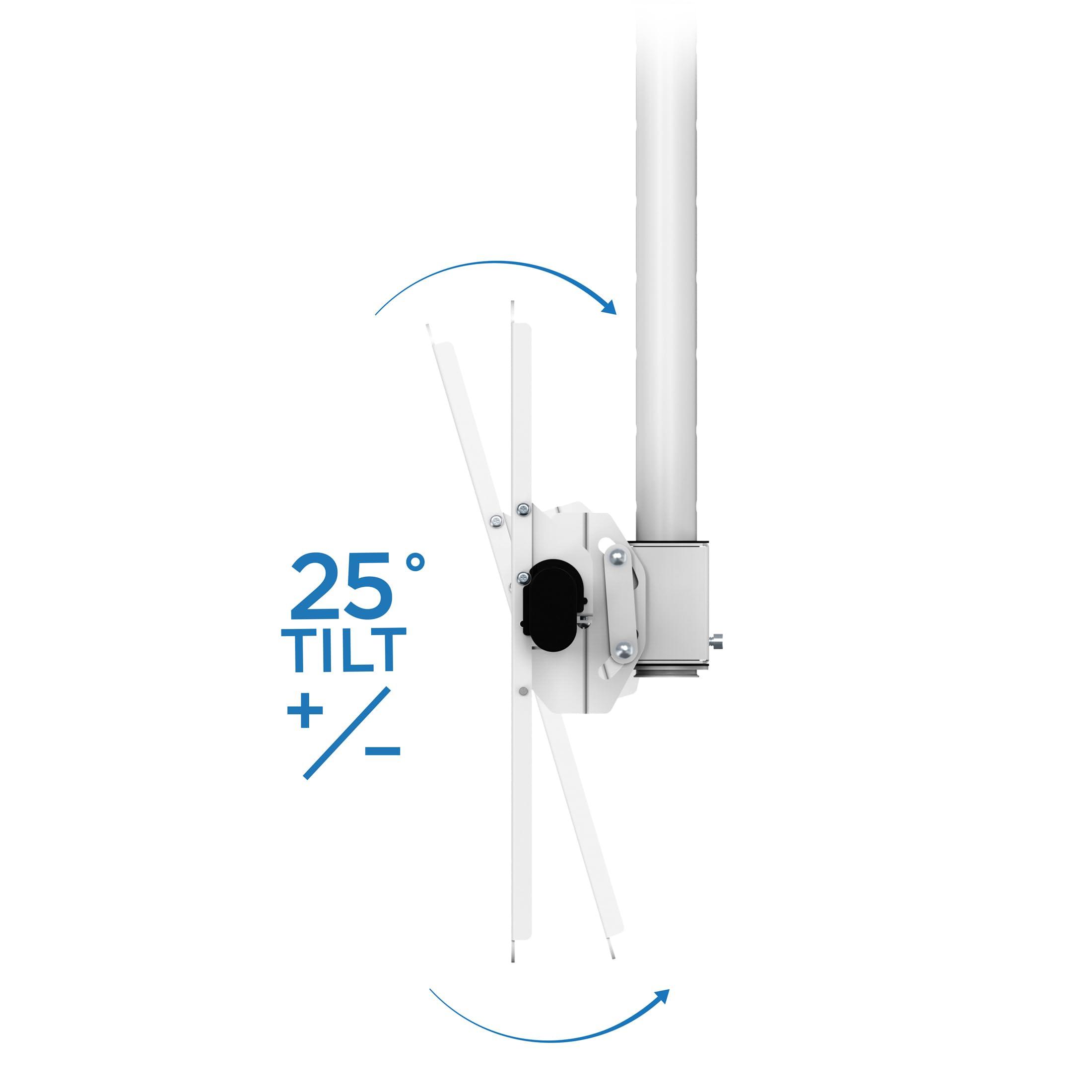 Mount-It! Mount-It! Full Motion Ceiling TV Mount Bracket, Adjustable Height 360 Deg Swivel Tilt Mount for Home and Commercial Use, Fits up to 75 Inch TVs, 110 Pound Capacity, White