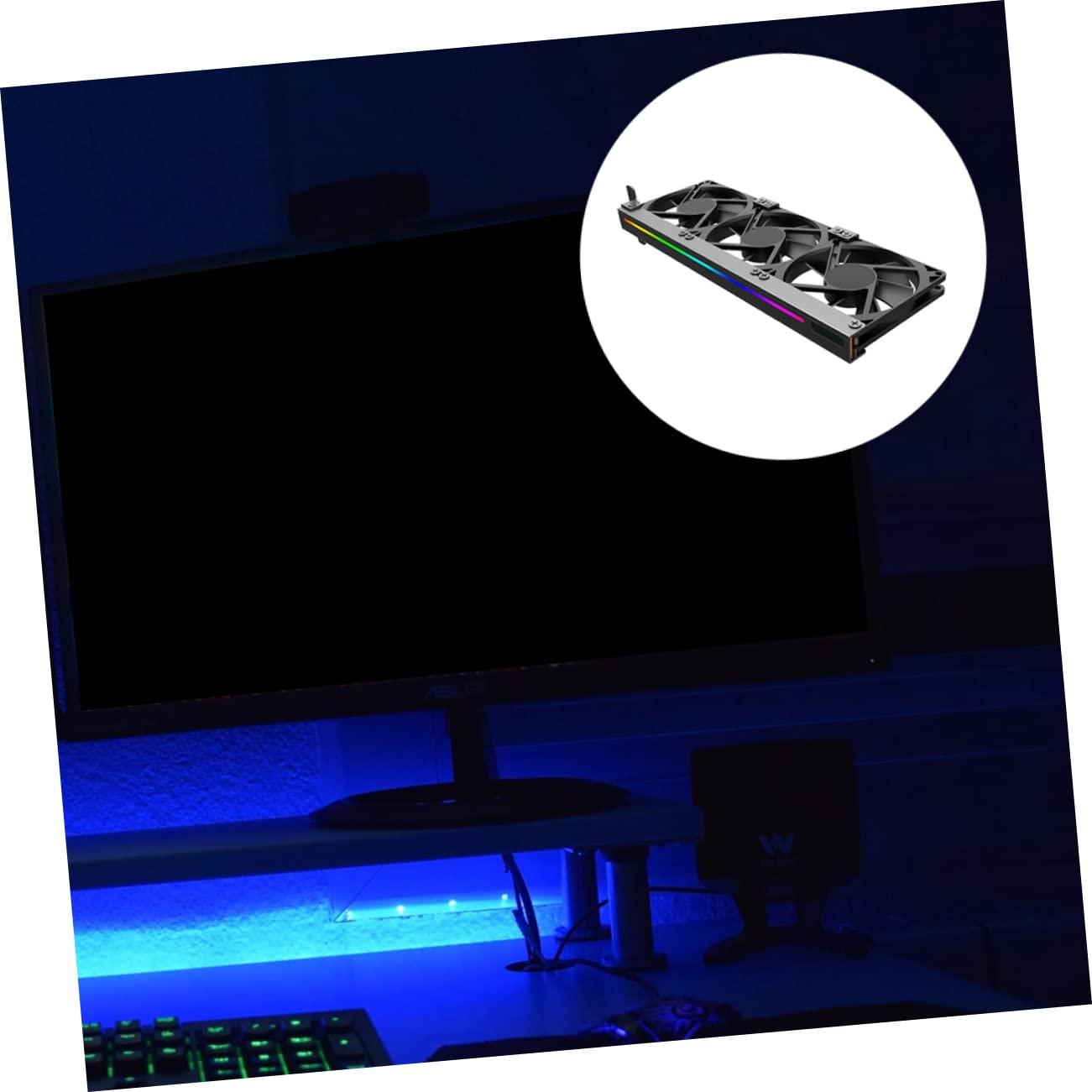 Uonlytech Uonlytech Graphics Card Cooler Small Cooling Fan Video Cooling Fan Case Fan Video Card Cooler Computer Case Part Cooler for Graphic Fans That Blow Cold Cooler Black Abs