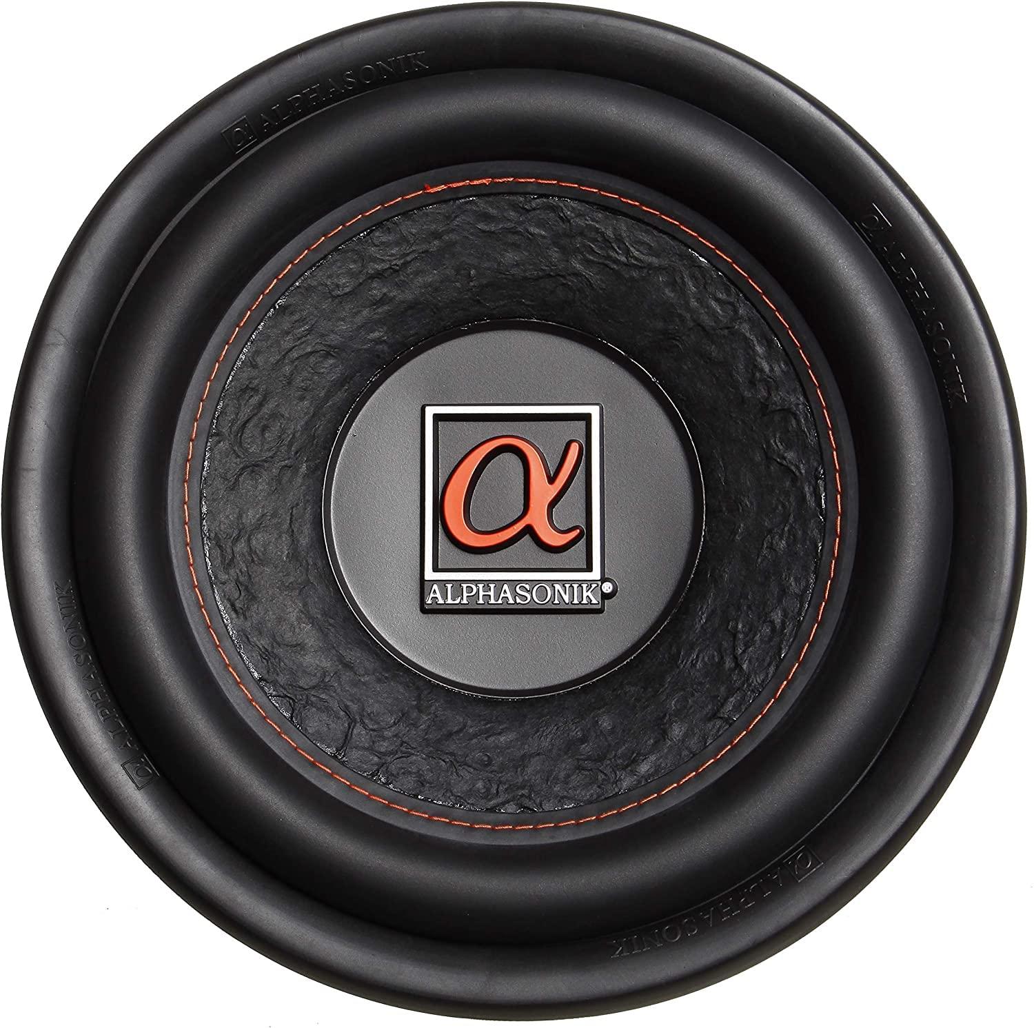 Alphasonik Alphasonik HSW210 Hyper 200 Series 10 900 Watts Max / 300 Watts RMS Single 4 Ohm Car Subwoofer Stamped Alpha Steel Basket with High Grade Magnet Non Pressed Paper Cone Audio Speaker Bass Sub Woofer