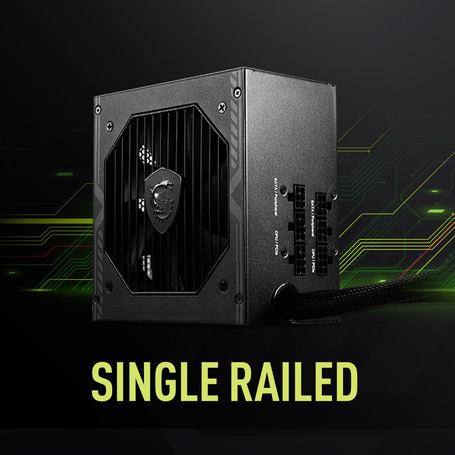 MSI MSI MAG A650BE Gaming Power Supply - 80 Plus Bronze Certified 650W - Semi-Modular - Low Noise ATX PSU