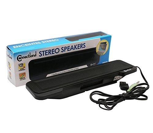 Syba Syba USB Powered 3.5mm Audio Laptop Speaker CL-SPK20138 Clip-On Soundbar - Portable Compact Travel Stereo Speaker Bar Design Uses USB for Power 3.5mm Jack for Audio Black.
