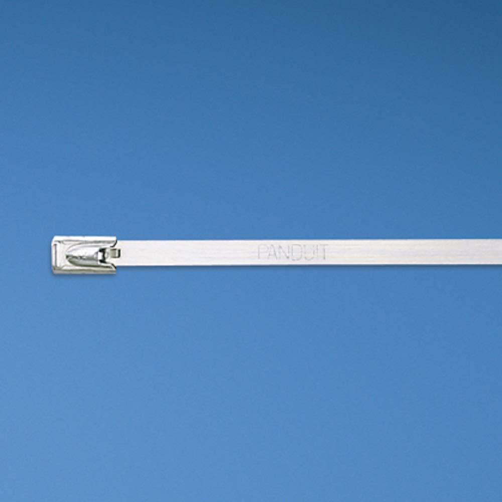 Panduit Panduit MLT2S-CP Pan-Steel Self-Locking Cable Tie, General Purpose, Standard Cross Section, AISI 304 Stainless Steel, 2.0\" Max Bundle Diameter, 0.50\" Min Bundle Diameter, 200lbs Min Tensile Strength, 0.010\" Thickness, 0.18\" Width, 7.9\" Length (P