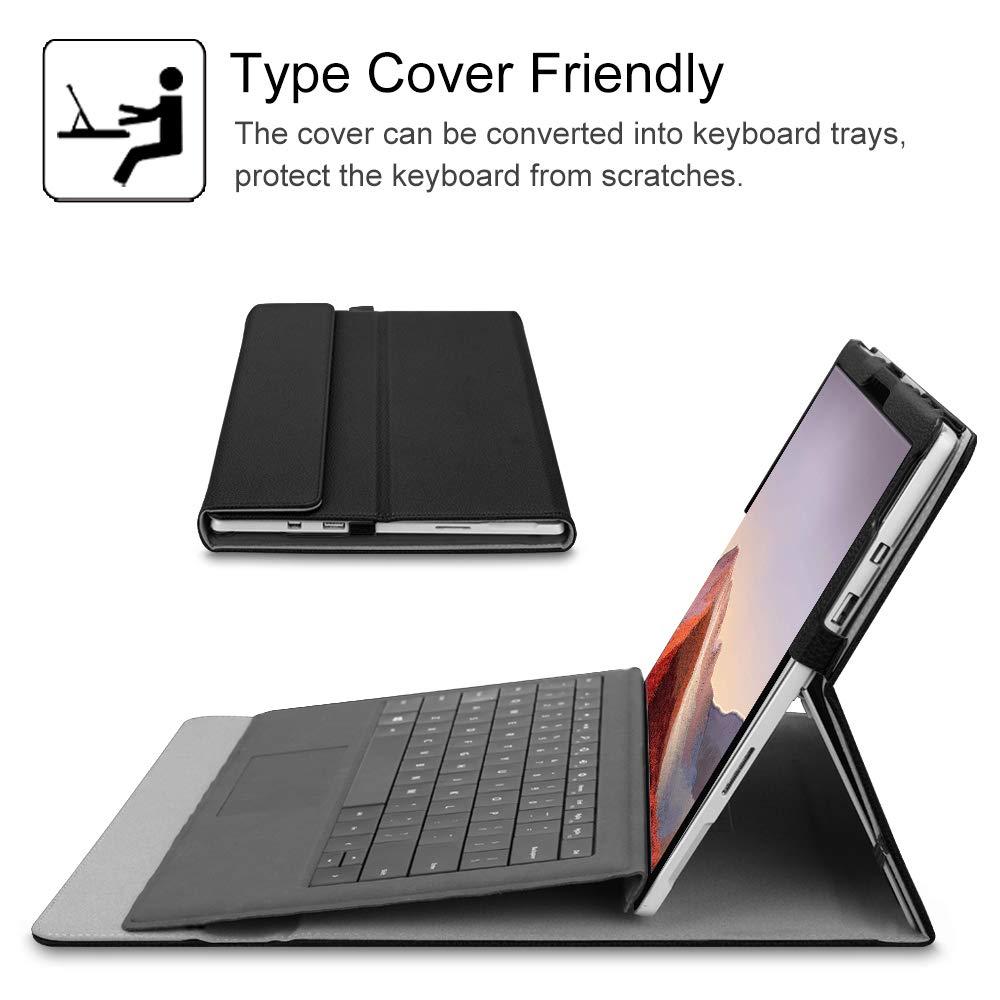 FINTIE Fintie Case for 12.3 Inch Microsoft Surface Pro 7 Plus/Pro 7 / Pro 6 / Pro 5 / Pro 4 / Pro 3 - Multiple Angle Viewing Portfolio Business Cover + Sleeve Case Carrying Bag with Stylus Loop & Pocket