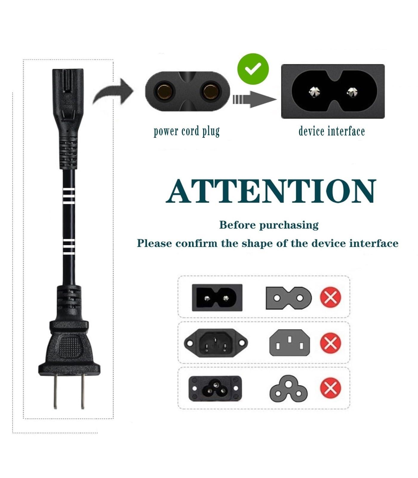 UNIMOSON Apple TV Power Cable, 6FT Cord Compatible with Apple TV 1st-5th Gen (4K), Replacement Power Cord