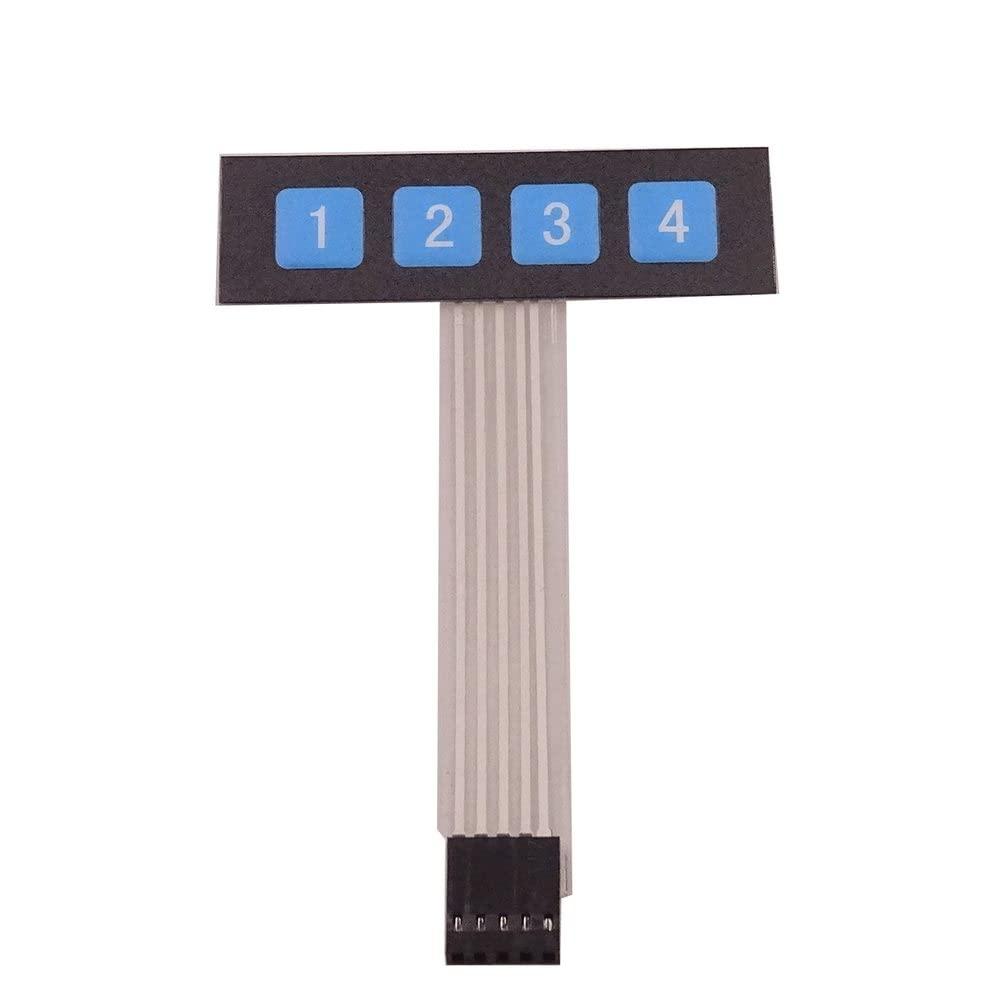 Midzooparts 100pcs/lot 4 Key Matrix Membrane Switch Keypad Keyboard Control Panel SCM Extended Keyboard for Arduino 1x4 No Words