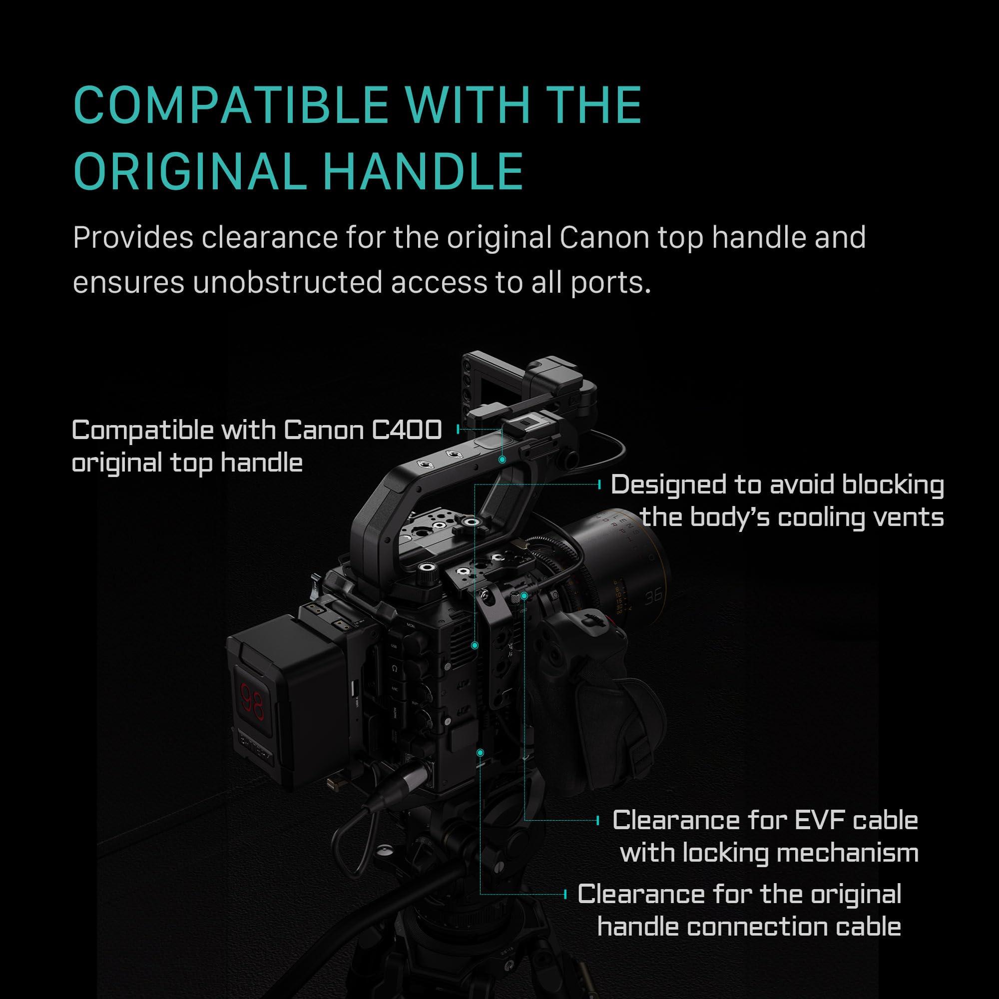 Tilta Tilta Camera Cage Advanced Kit for Canon C400 | Includes Full Cage, Rear Accessory Plate, Top Handle Extension, Shoulder Baseplate & More | Arri Rosette, NATO Rail, 3/8"-16 & 1/4"-20