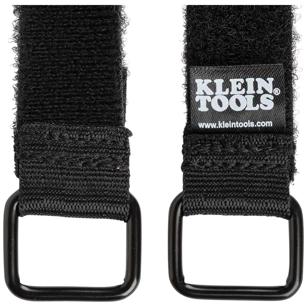 Klein Tools Klein Tools 450-600 Cable Organizer, Hook and Loop Cinch Strap Cable Ties, Includes Two 6-Inch, Two 8-Inch and Two 14-Inch Straps, Black