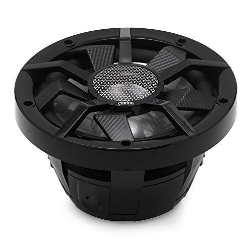 Clarion Clarion CM2513WL 10-inch Marine Subwoofer 250W RMS Power handling Dual 2 ohm Voice coils Built-in RGB Illumination Includes Black & Silver Grilles