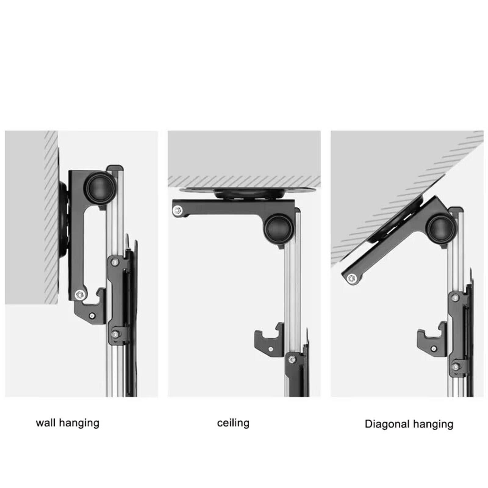 POLGDW Adjustable Ceiling Tilt TV Ceiling Mount - 0-90 Flip Down TV/Monitor Bracket Fits 17-37 Inch TVs, 30 Left/Right Rotation, Max VESA 200x200mm